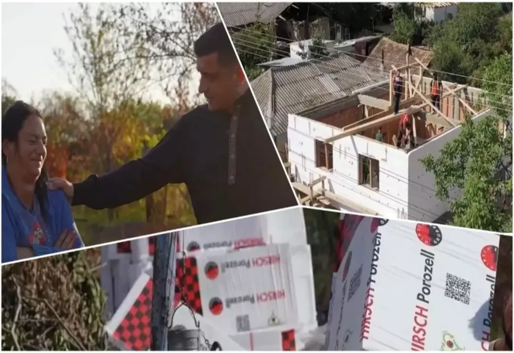 CASA CONSTRUITĂ DE GEORGE SIMION A AJUNS ÎN ETAPA PLACĂRII CU POLISTIREN. LIDERUL AUR VREA SĂ DEMONSTREZE CĂ POATE SĂ RIDICE O LOCUINȚĂ ÎN 12 ZILE