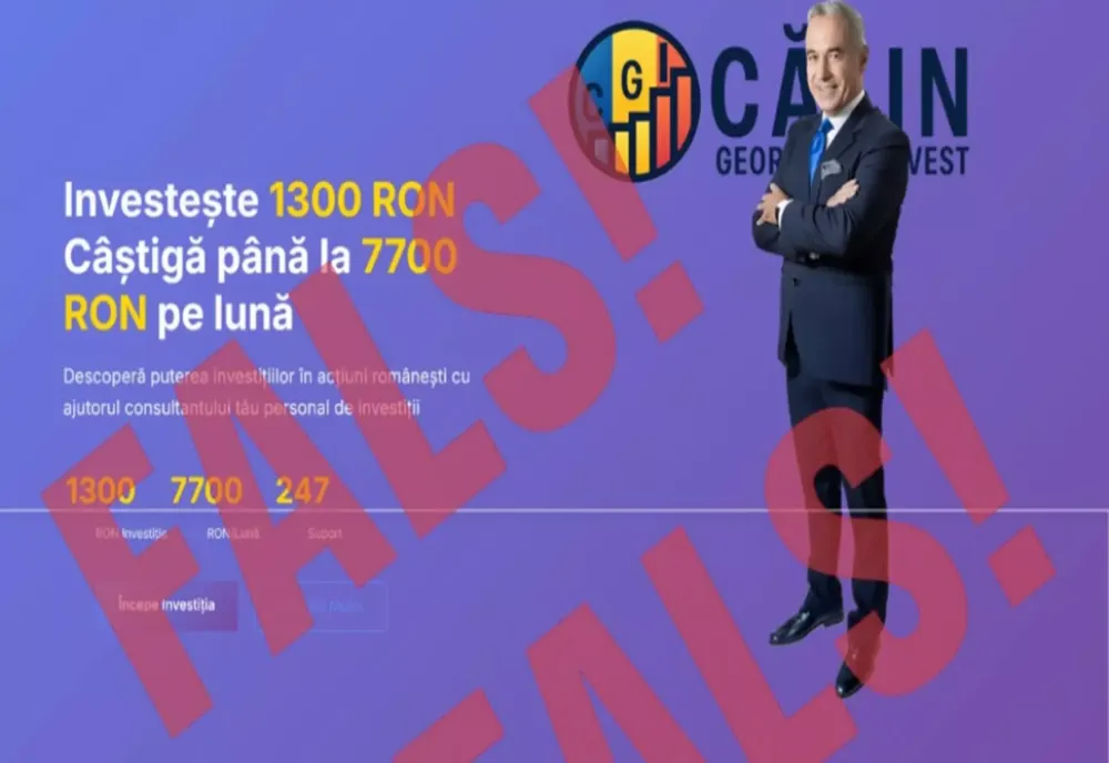 NUMELE ȘI IMAGINEA LUI CĂLIN GEORGESCU, FOLOSITE ILEGAL, ÎN SCOPURI FINANCIARE. ANUNȚUL FOSTULUI PREZIDENȚIABIL