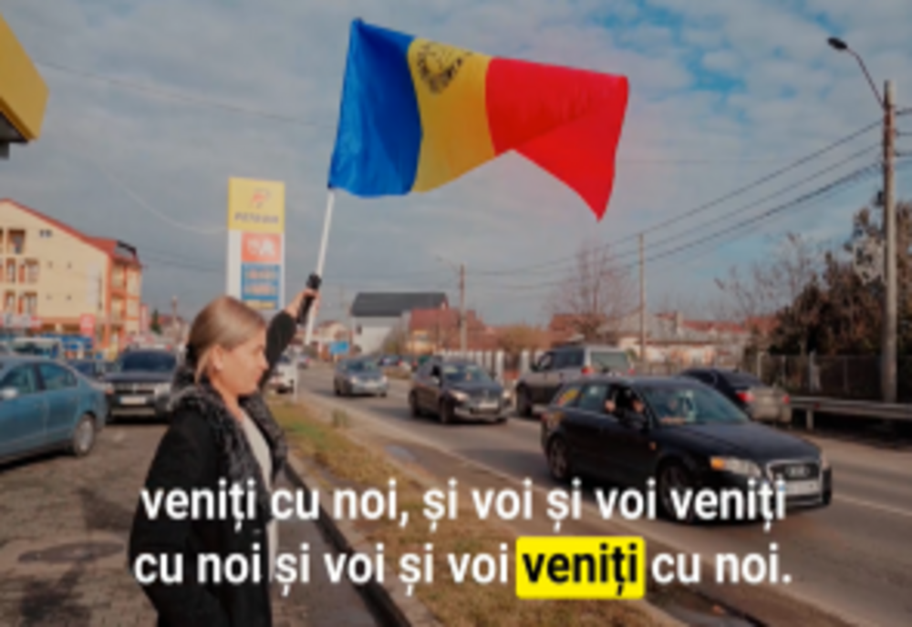 Protest AUR intr-o benzinarie Petrom: „Vrem Petromul înapoi, Petromul e al nostru, nu al austriecilor!”