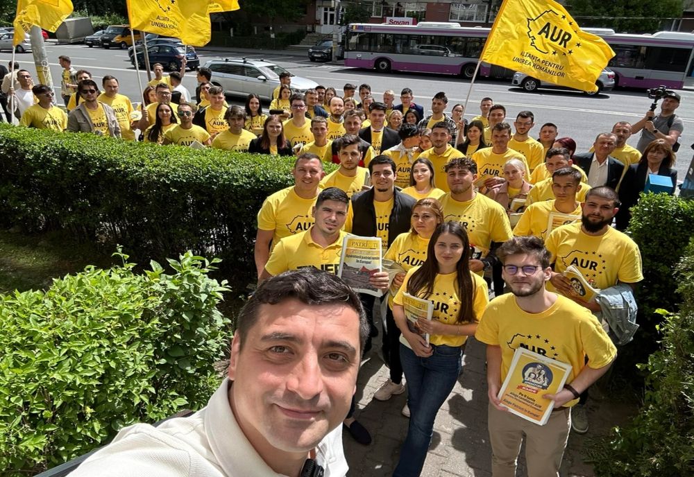 George Simion în fața românilor din Germania: ”Singurul lucru care poate destabiliza sistemul criminal din România, singura forţă de care le este frică sunteţi voi”