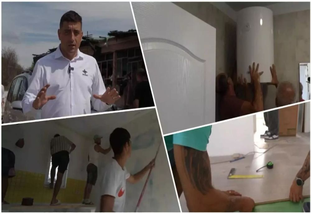 GEORGE SIMION, APROAPE DE FINAL CU PROIECTUL PROMIS. CUM ARATĂ CASA CONSTRUITĂ ÎN 12 ZILE. MÂINE VA FI PREDATĂ FAMILIEI | VIDEO