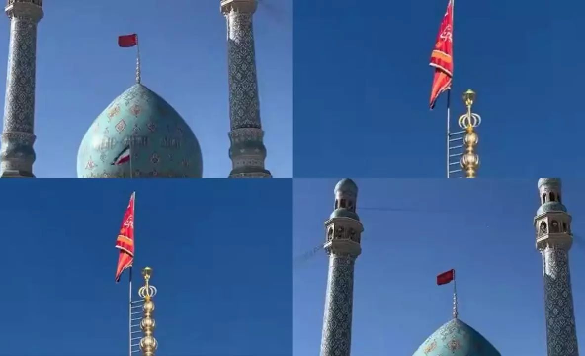 Iranul ridică steagul roșu peste cupola Moscheii Jamkaran