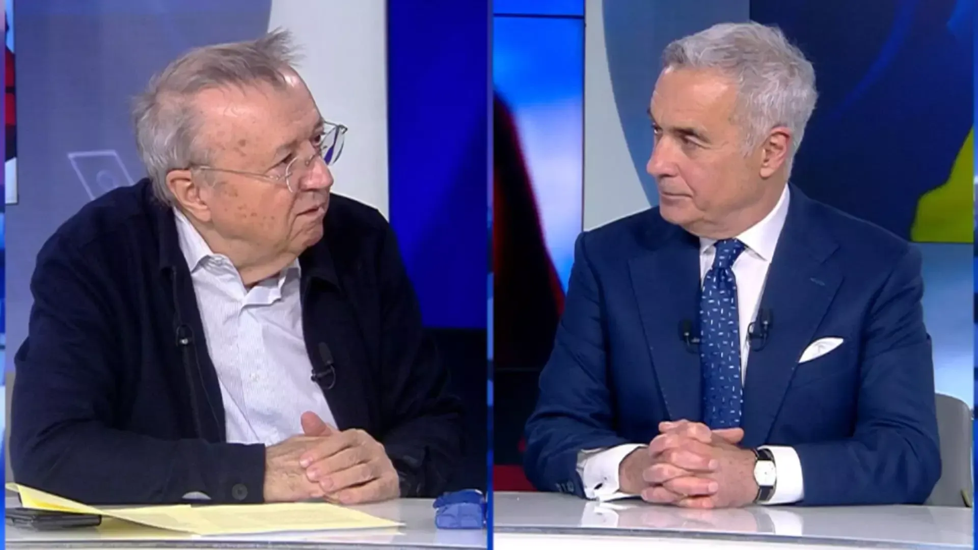 Ion Cristoiu și Călin Georgescu Foto: Realitatea Plus