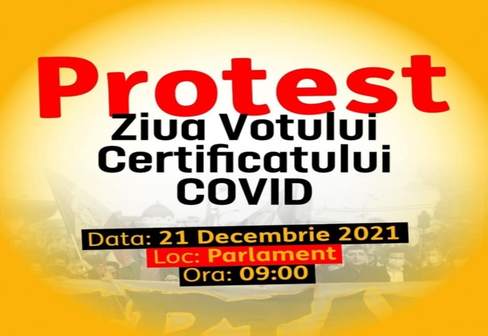 AUR organizează un protest masiv în Bucuresti impotriva certificatului verde la locul de muncă