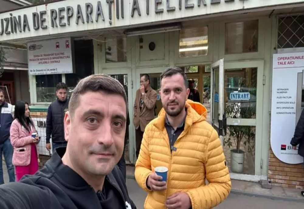 George Simion, în vizită la Depoul Dudești pentru a discuta despre problemele angajaților STB