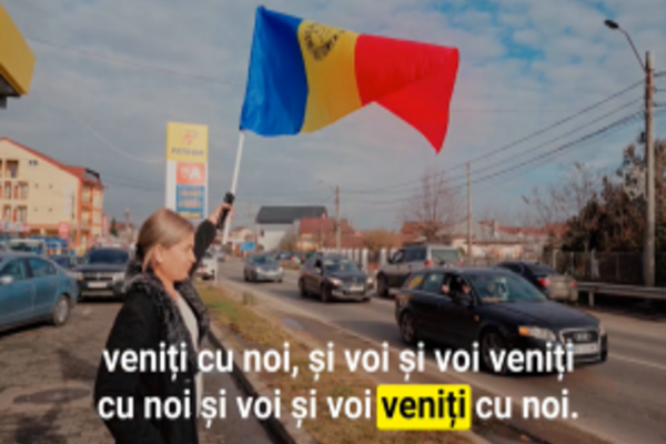 Protest AUR intr-o benzinarie Petrom: „Vrem Petromul înapoi, Petromul e al nostru, nu al austriecilor!”