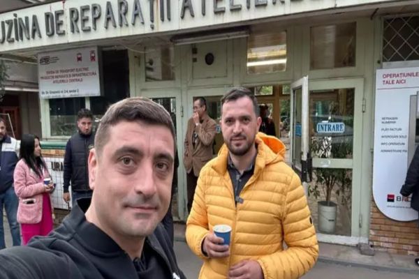 George Simion, în vizită la Depoul Dudești pentru a discuta despre problemele angajaților STB
