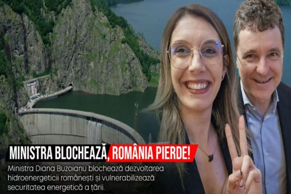 AUR DEPUNE MOȚIUNE SIMPLĂ ÎMPOTRIVA MINISTREI REZIST DE LA MEDIU. DIANA BUZOIANU, ACUZATĂ CĂ OBSTRUCȚIONEAZĂ PUNEREA ÎN FUNCȚIUNE A HIDROCENTRALELOR ÎNCEPUTE ÎNAINTE DE 1989