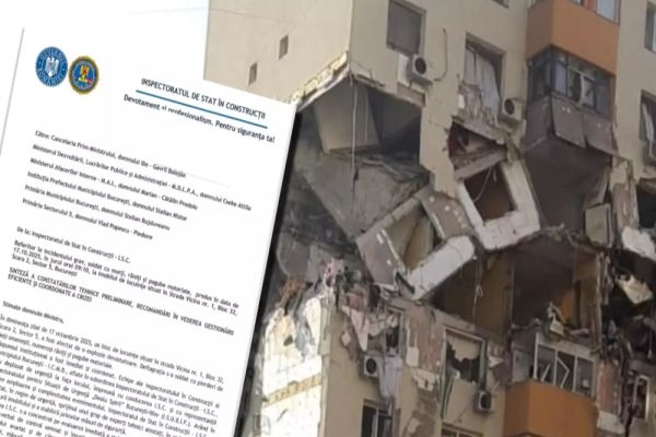 RAPORTUL INSPECTORATULUI DE STAT ÎN CONSTRUCȚII ÎN CAZUL BLOCULUI DIN RAHOVA AFECTAT DE EXPLOZIE - DOCUMENT 