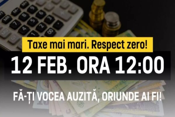 George Simion: „StopTaxeChallenge - România se oprește în loc pe 12 februarie împotriva poverii fiscale”